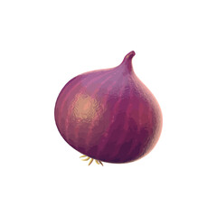 red onion  illustration, vegetable 3d icon vector design