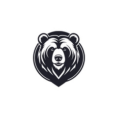 bear wild animal logo vector illustration template design