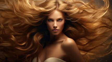 Obraz premium portrait of a girl with long brown hair