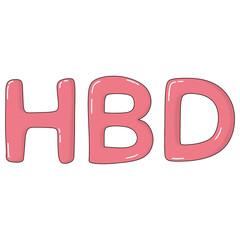 Pink Happy birthday font 