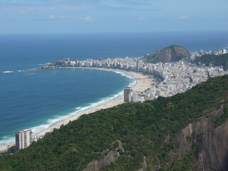 Vue sur la plage de copa cabana, Rio 