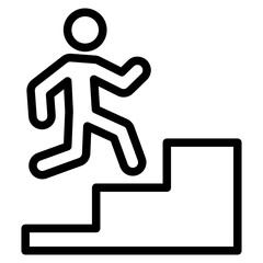 motivation, stickman in stair