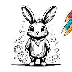 Cartoon character of a bunny