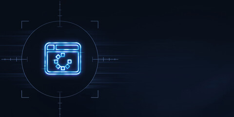 Multi-Cloud Load Balancing icon neon sign
