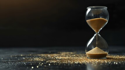 The sandglass symbolizes the fleeting nature of time, reminding us to savor every moment before it slips away