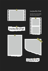 Pictures or photos frame collage. comics page grid layout abstract photo frames and digital photo wall template