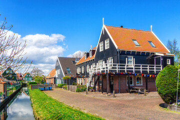 Netherlands. Marken, traditional Dutch houses