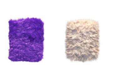 
decorative rug for the interior isolated on white background, home decor, 3D illustration, cg render
