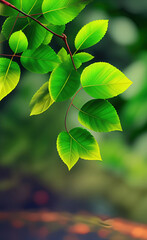 Fototapeta na wymiar The Beauty of Grouped Leaves made with generative AI