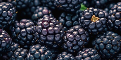 fresh blackberry close up