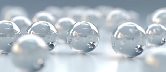Little glass balls, macro. Abstract background