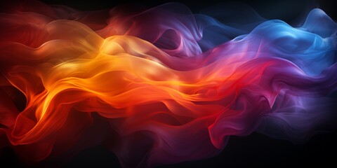 Fototapeta premium Black graphite background with colored transparent haze