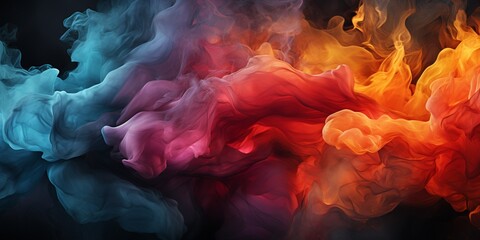 Black graphite background with colored transparent haze