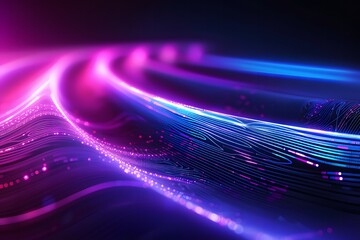 abstract futuristic background with pink blue glowing neon moving high speed wave lines and bokeh lights. Data transfer concept Fantastic wallpaper