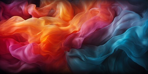 Fototapeta premium Black graphite background with colored transparent haze