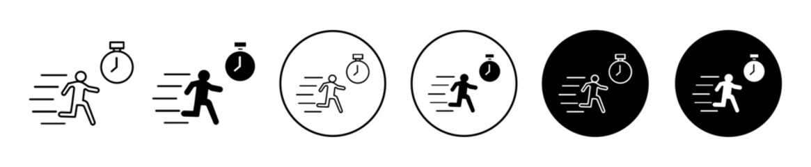 Fototapeta premium hurry icon sign set in outline style graphics design