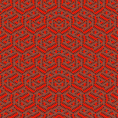 Hexagon motif geometric tribal style pattern