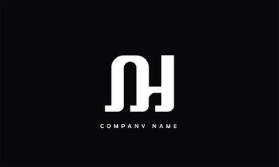 NH, HN, N, H Abstract Letters Logo Monogram