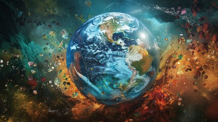 Obraz na płótnie Canvas Harmony's Orb: Exploring Our Environmental Planet