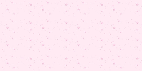 Seamless pastel pink ground with a pretty pattern of pink stars of various sizes