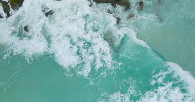Sea wave top view