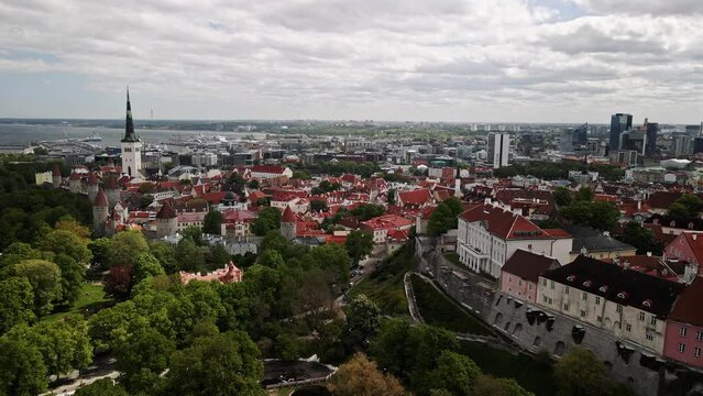 Tallinn old town near port
