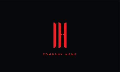 NH, HN, N, H Abstract Letters Logo Monogram