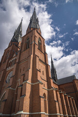 Fototapeta na wymiar Uppsala Cathedral (Uppsala domkyrka), Uppsala, Sweden