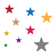 colorful stars icon design vector