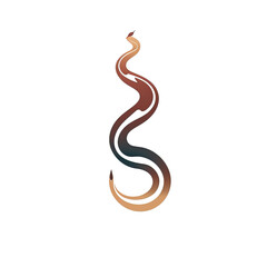 Logo illustration of a snake symbol