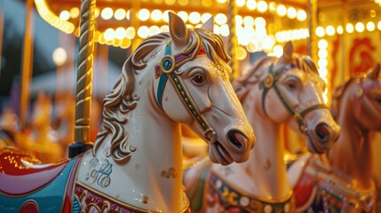 Fototapeta na wymiar Carousel Horse Picture