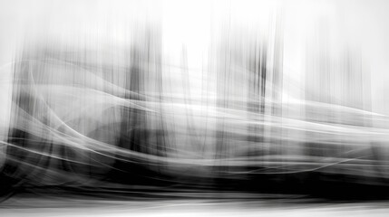 Abstract black and white image with vertical light lines and gradient transitions creating the effect of speed and movement. concept: screensaver background abstraction