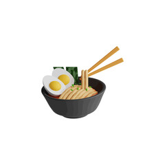 Ramen 3d icon vector illustration design