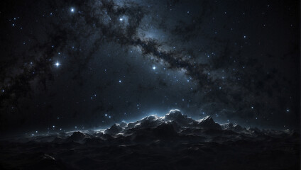 Fototapeta na wymiar Dark outer space cosmos galaxy background