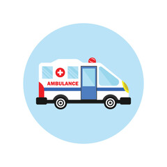Ambulance car medical vehicle vector illustration