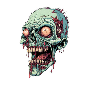 zombie art illustrations for stickers, tshirt design, poster etc
