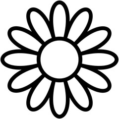 Daisy Flower Vector Icon