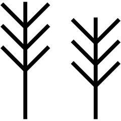 Fototapeta premium Twigs Vector Icon