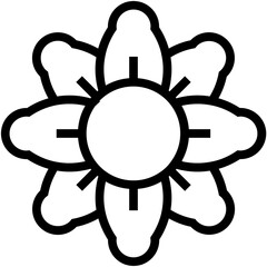 Obraz premium Anemone Flower Vector Icon