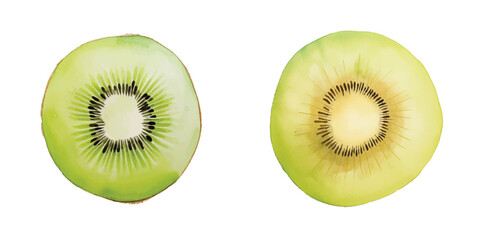 Fototapeta premium kiwi fruit watercolor vector illustration