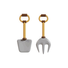 Pitchfork 3d vector illustration Design