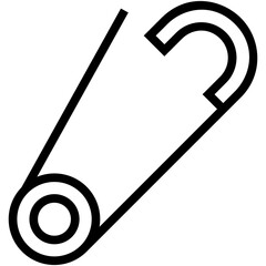 Safety Pin Vector Icon