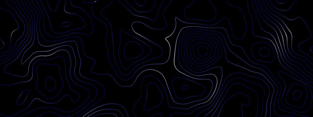 Luxury abstract Topographic line map. Modern design with black background with topographic wavy pattern design. Topographic map background concept. Topo contour map. Rendering abstract illustration.