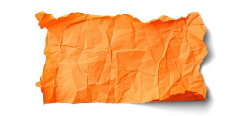Crumpled Orange Paper Texture