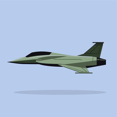 Fototapeta na wymiar vector flat jet fighter illustration