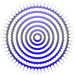 Abstract circular background with concentric, radial, radiating lines.