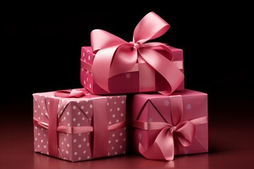 Obraz premium Happy valentines day gift mockup design.