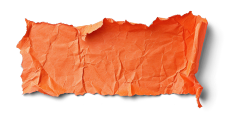 Crumpled Orange Paper Texture