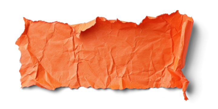 Crumpled Orange Paper Texture