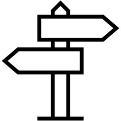 Signpost Vector Icon